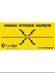 Tabliczka ostrzegawcza CAN AGRI
