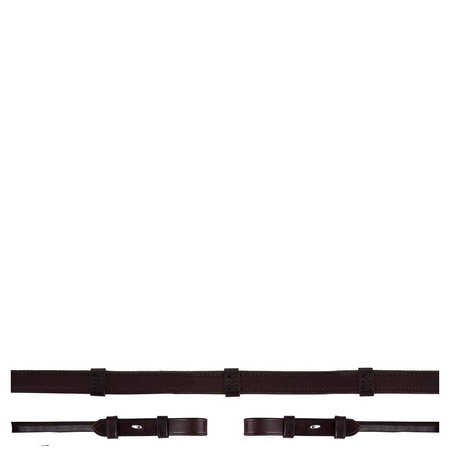 Wodze skórzano-gumowe 16mm brown/silver Full BR