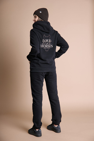 Bluza MALLORCA ZIP black LOVE LIKE HORSES