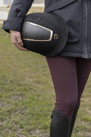 Kask GLINT LAME 55-57cm black/rgold EQUITHEME