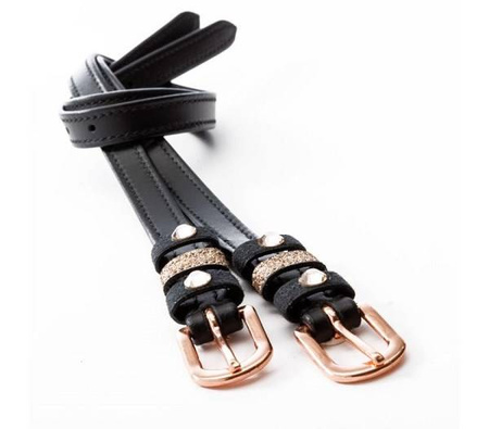 Paski do ostróg ROSE black/rosegold KAVALKADE