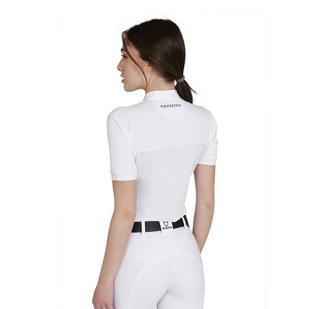 Koszulka damska konk. BUTTONS white EQUESTRO