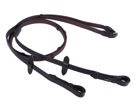 Wodze biothane ze stoperami black QHP