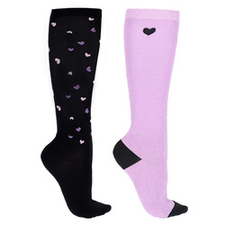 Skarpetki Lize 2pak black/violet  QHP