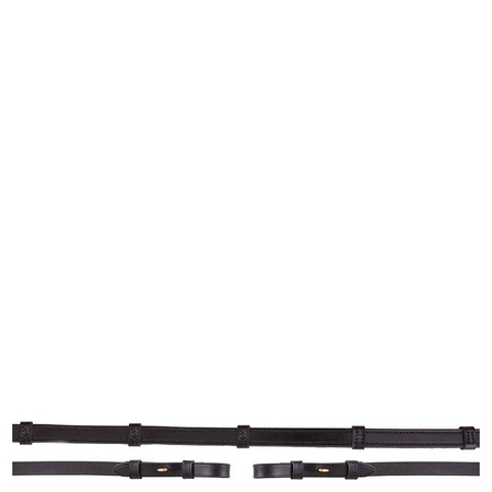 Wodze skórzano gumowe 16mm black/gold Full BR