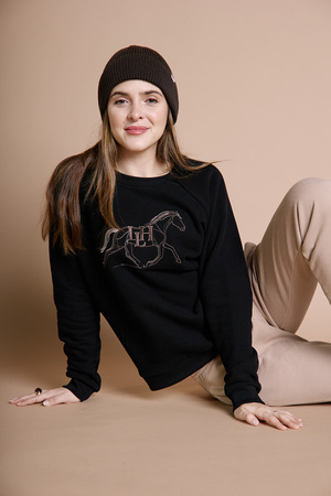 Bluza MALLORCA bez kaptura blk LOVE LIKE HORSES