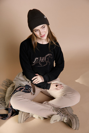 Bluza MALLORCA bez kaptura blk LOVE LIKE HORSES