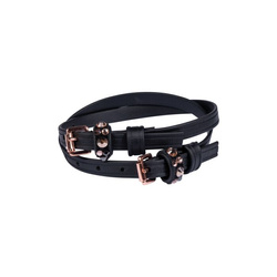 Paski do ostróg Rosegold Glamour black HKM
