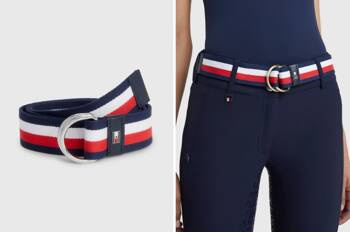 Pasek GLOBAL 90cm desert sky TOMMY HILFIGER