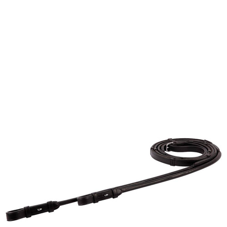 Wodze skórzano-gumowe 16mm black/silver Full BR