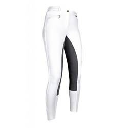 Bryczesy młodzieżowe Belmtex white/black HKM
