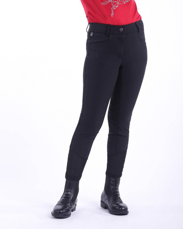 Bryczesy YASMIN Junior silikonowe black QHP