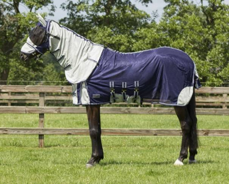 Derka siatkowa z kapturem i maską blue QHP