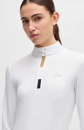 Bluzka treningowa damska MINOU white HUGO BOSS EQUESTRIAN