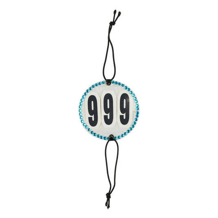 Numerek startowy CRYSTAL blue 3 cyfry HORZE