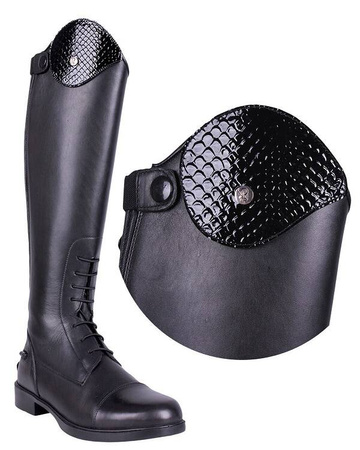 Top ozdoba do oficerek ROMY Junior croco/black QHP