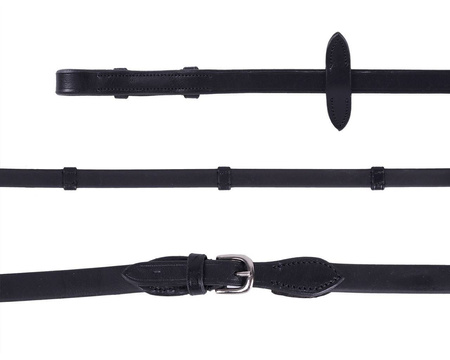 Wodze biothane ze stoperami black QHP