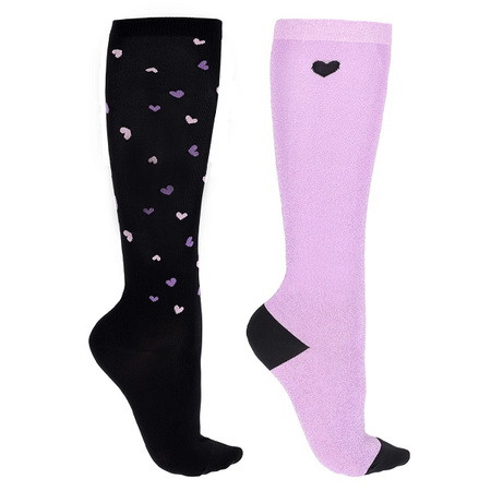 Skarpetki Lize 2pak black/violet  QHP
