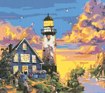 Malowanie po numerach Latarnia 40x50cm