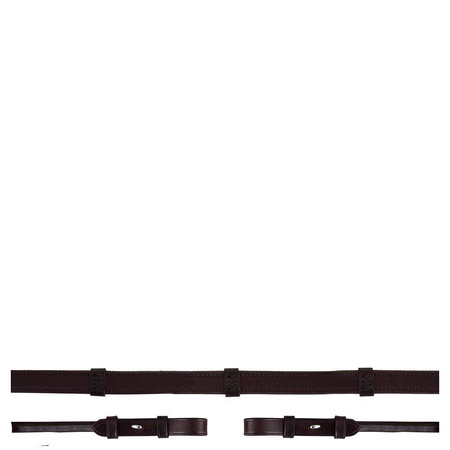 Wodze skórzano-gumowe 16mm brown/silver Full BR