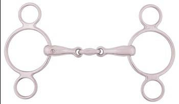 Wędzidło wielokr. 2xłamany 3-ring BR