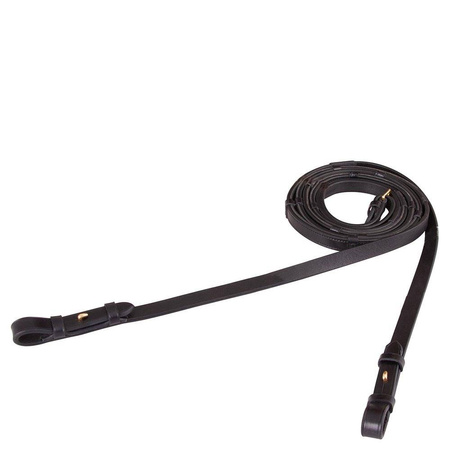 Wodze skórzano gumowe 16mm black/gold Full BR