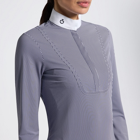 Koszula damska dł.r. Stripes d.blue C.TOSCANA