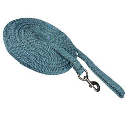 Lonża STRIPE 7,5 m turkus/szara YORK