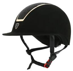Kask GLINT LAME 55-57cm black/rgold EQUITHEME