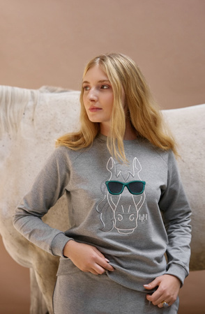 Bluza MALLORCA bez kaptura grey LOVE LIKE HORSES