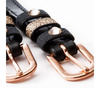 Paski do ostróg ROSE black/rosegold KAVALKADE