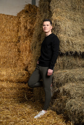 Sweter męski wełna 8289 black XL PIKEUR