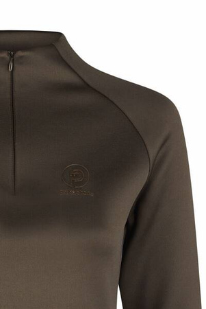 Bluzka damska HALF ZIP teak brown ESKADRON