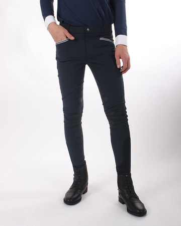 Bryczesy chłopięce OLAV leg grip navy  QHP