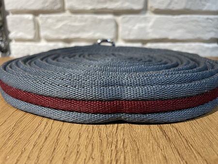 Lonża Soft miękka grey/burgund 8m HKM