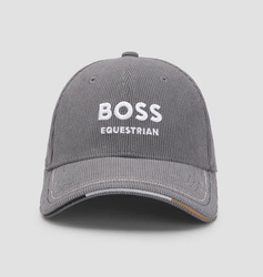 Czapka z daszkiem CLASSIC CORD d.grey 57 HUGO BOSS EQUESTRIAN