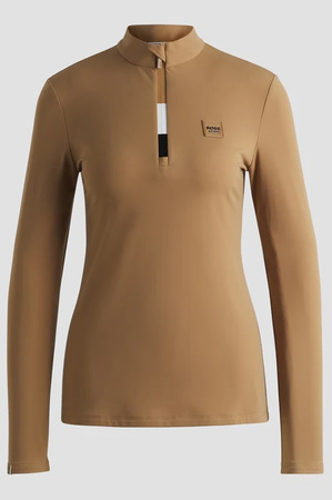 Bluzka treningowa damska MINOU camel HUGO BOSS EQUESTRIAN