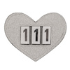 Numerek startowy HEART silver QHP