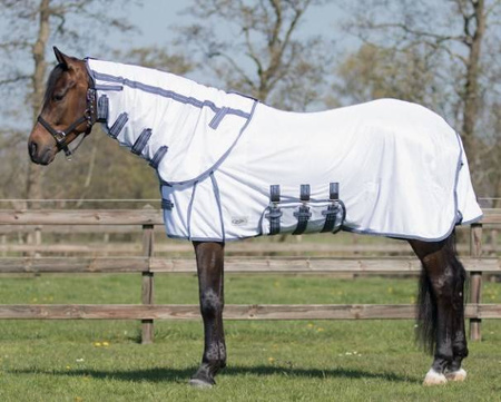 Derka siatkowa z kapturem white QHP