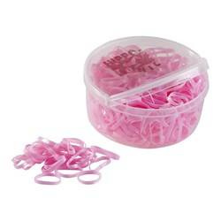Gumeczki silikonowe do grzywy 450 szt pink EKKIA