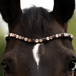 Naczółek BURGUNDY blk/burg/rose COB KAVALKADE