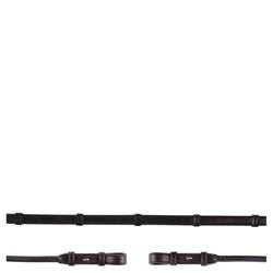 Wodze skórzano-gumowe 16mm black/silver Full BR