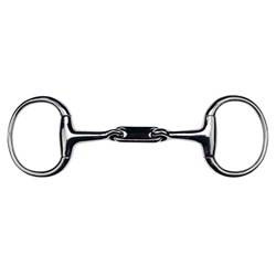 Wędzidło oliwkowe 2xłamane pełne 14,5cm  FEELING