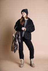 Kurtka sztruks Horses Black LOVE LIKE HORSES