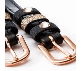 Paski do ostróg ROSE black/rosegold KAVALKADE