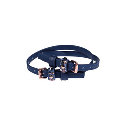Paski do ostróg Rosegold Glamour dark navy HKM