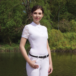 Koszulka mł. konk. VICTORIA white HORSENJOY