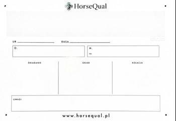 Tabliczka na boks z logo biała DO STAJNI