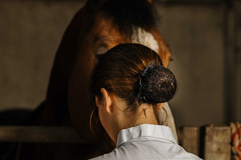 Siatka na koka FLORAL black EQUITHEME