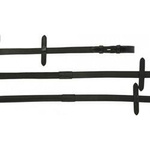 Wodze skórzano gumowe 16mm black FULL ERIC THOMAS